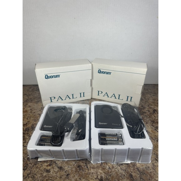 Quorum PAAL II Personal Attack Security Alarm Siren +Flashing Light lot Of 2 - Picture 1 of 3